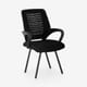 Casy Medium Back Chair with Padded Seat, Black